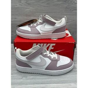 New Nike Kids' Court Borough Low Recraft Shoes Venice Plum White Size 2Y DV5457
